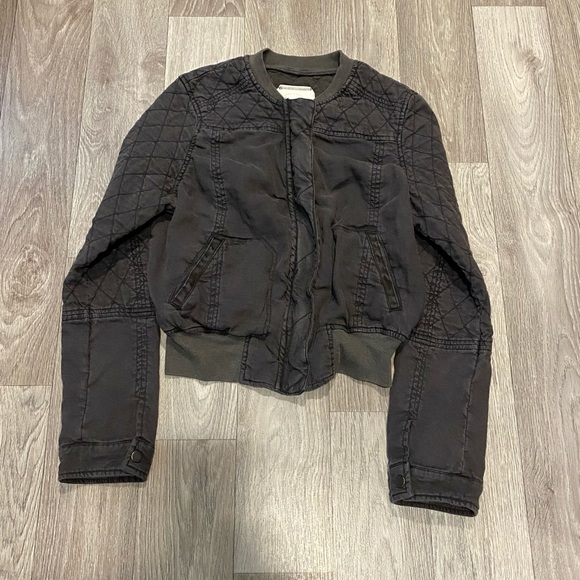 Anthropologie Jackets & Blazers - Anthropologie Hei Hei Itinerary Quilted Bomber Jacket Zip Snap